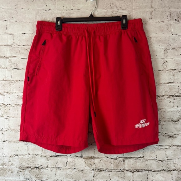 100 Thieves Men's Foundations 100% Nylon Short Size 2XL Red Pockets Embroidered - Picture 1 of 6